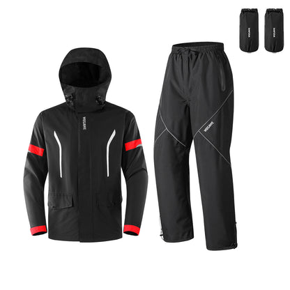 Raincoat Suit Motorcycle Rainproof Fishing Hiking Camping Outdoor Jacket And Trousers Set With Buggy Bag