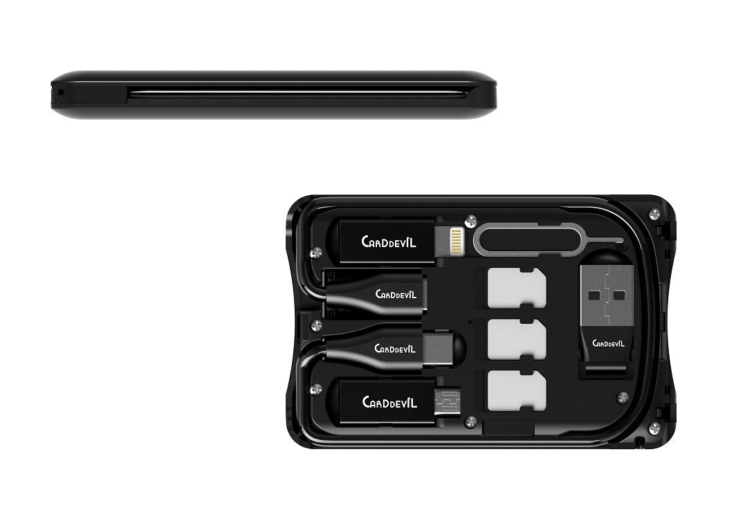 Multifunctional travel survival card, all-in-one data cable.