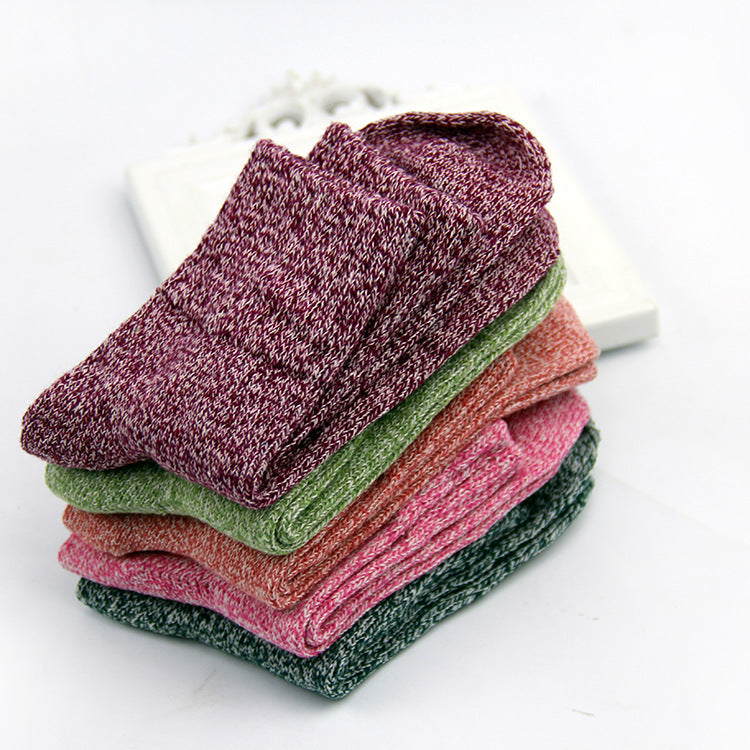 Retro bunny-style wool socks