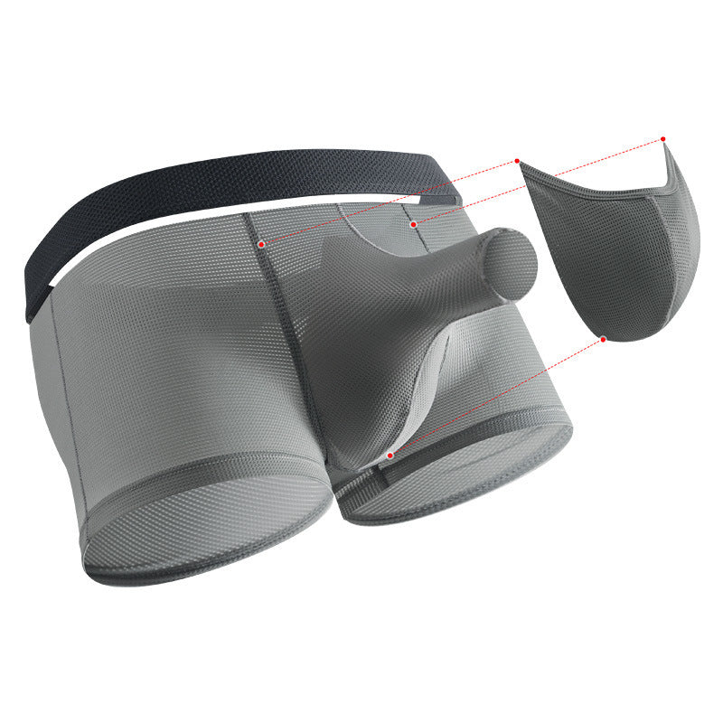 Men's Ice Silk Boxer Mesh Underwear