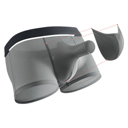 Men's Ice Silk Boxer Mesh Underwear
