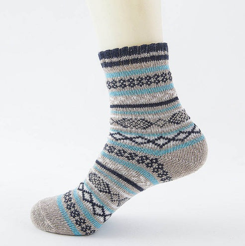 Winter Thick Warm Stripe Woolen Socks Casual Sock Business Socks