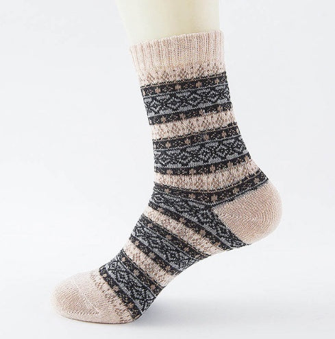 Winter Thick Warm Stripe Woolen Socks Casual Sock Business Socks