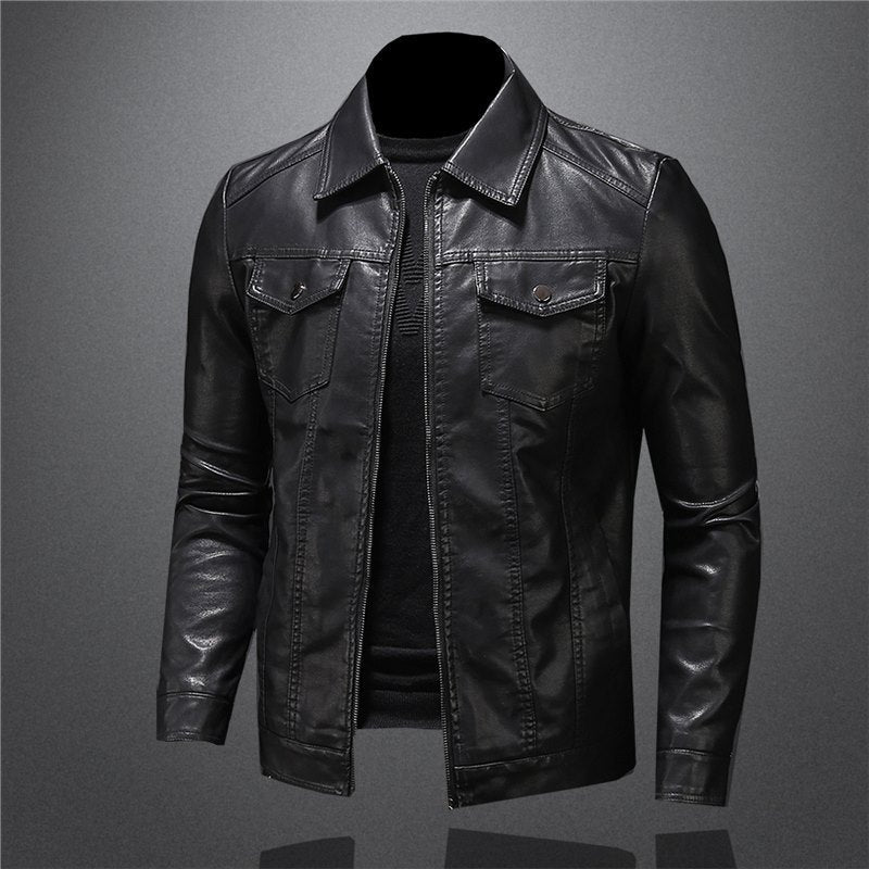 Men's Thin Jacket Leather Coat