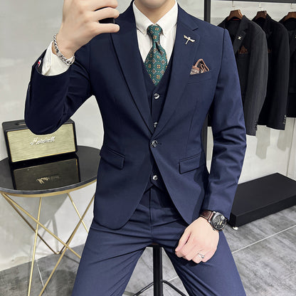 Wedding Dress Suit 3-piece Business Men's Suit