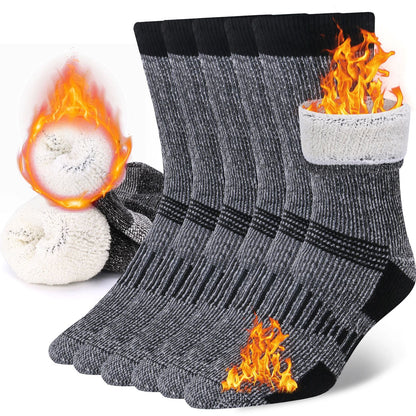Men's And Women's Wool Round Neck Thickened Warm-keeping Socks