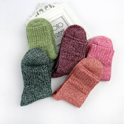 Retro bunny-style wool socks