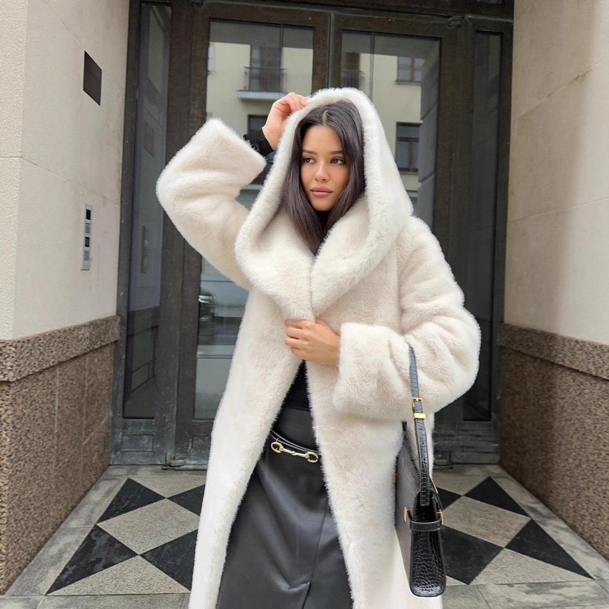 Long Hooded Coat for Women