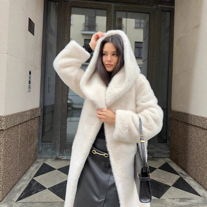 Long Hooded Coat for Women