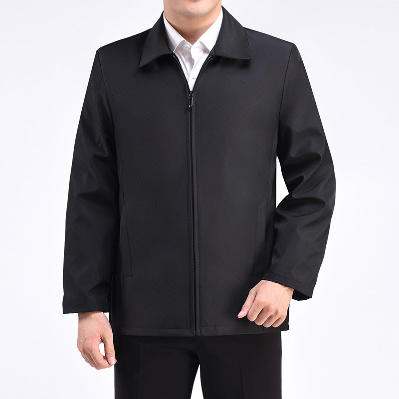 Men's Lapel Business Middle-aged And Elderly Jacket