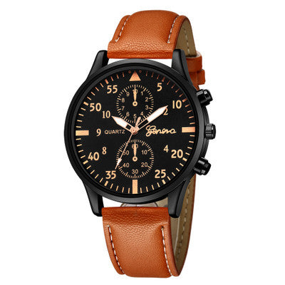 Aliexpress Geneva New Men's Watch Men's Watch Foreign Trade Hot Selling Cheap Watch Manufacturer Ready Stock