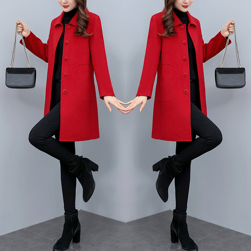 Women's Autumn And Winter Woolen Coat