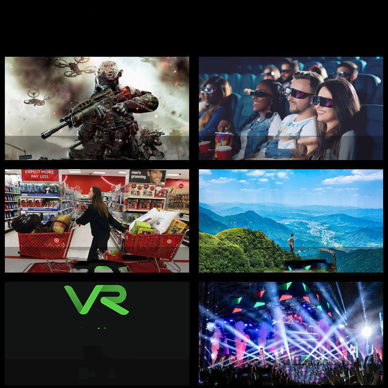 New VRG Pro 3D VR Glasses Virtual Reality Full Screen Wide-Angle VR Visuals for 5 to 7 inch Smartphone Eyeglasses Devices