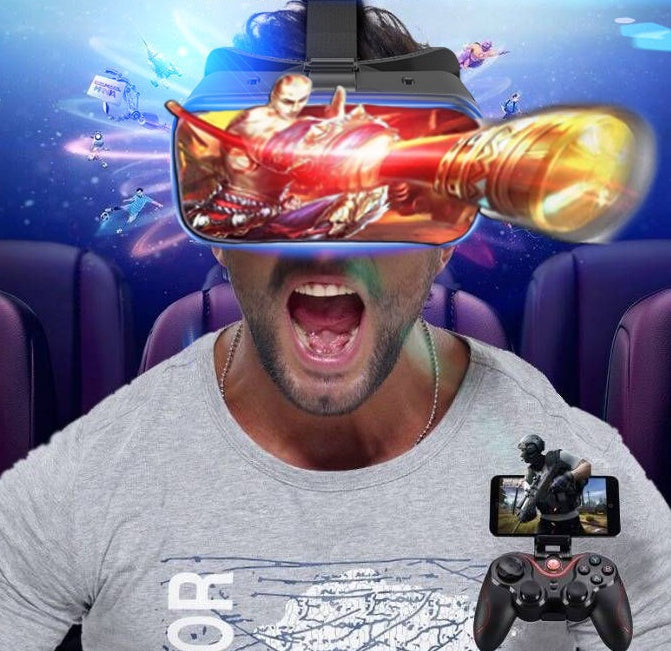 New VRG Pro 3D VR Glasses Virtual Reality Full Screen Wide-Angle VR Visuals for 5 to 7 inch Smartphone Eyeglasses Devices