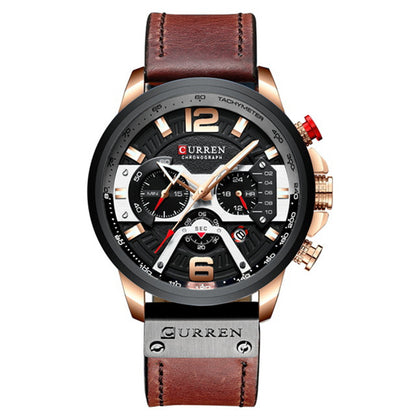 Casual sports watch, blue watch for men.