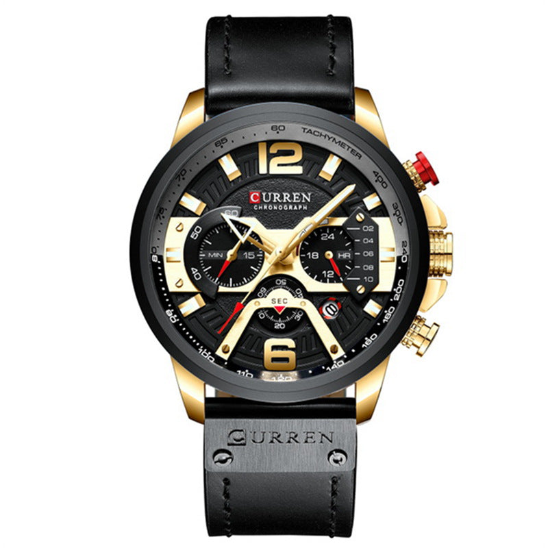 Casual sports watch, blue watch for men.