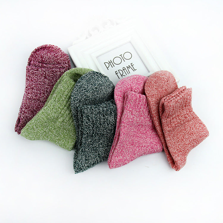 Retro bunny-style wool socks