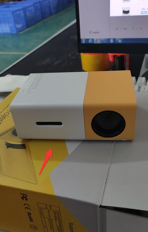 Portable 3D HD LED Projector for Home Theater, Cinema, HDMI-compatible, USB Audio Projector YG300 Mini Projector 