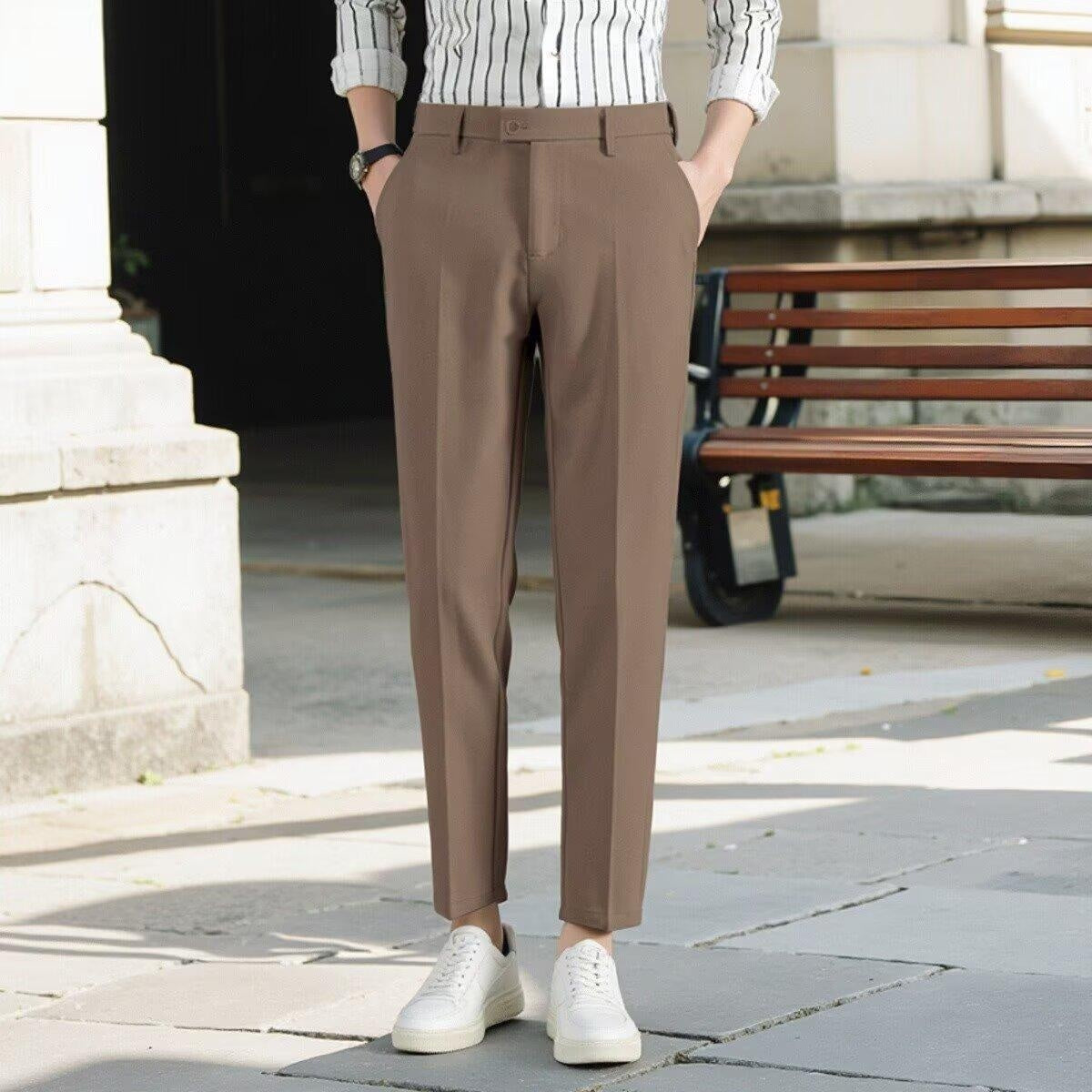 Men's Casual Korean Ankle Suit Pants