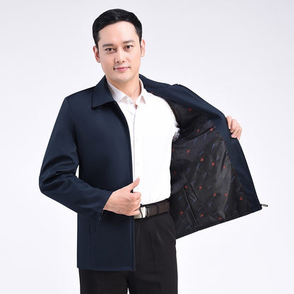 Men's Lapel Business Middle-aged And Elderly Jacket