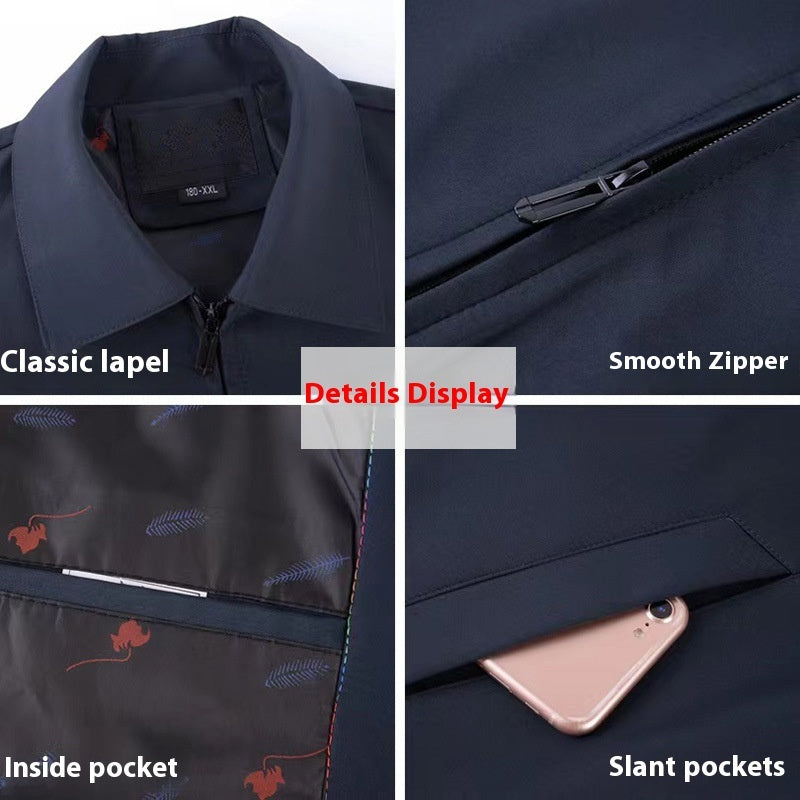Men's Lapel Business Middle-aged And Elderly Jacket