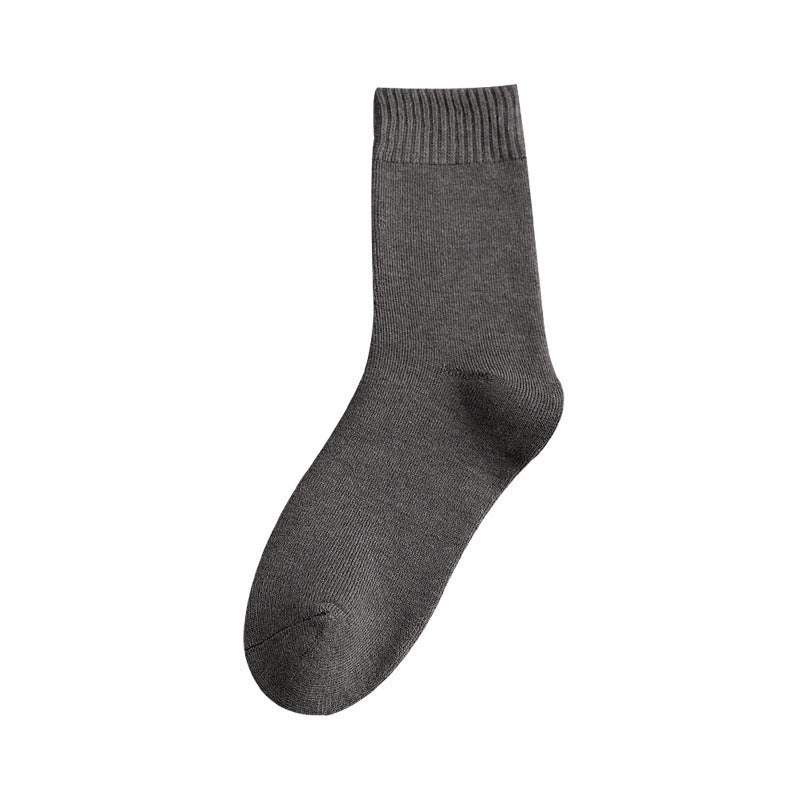 General Floor Socks Thickened Plus Velvet Tube Socks Solid Color