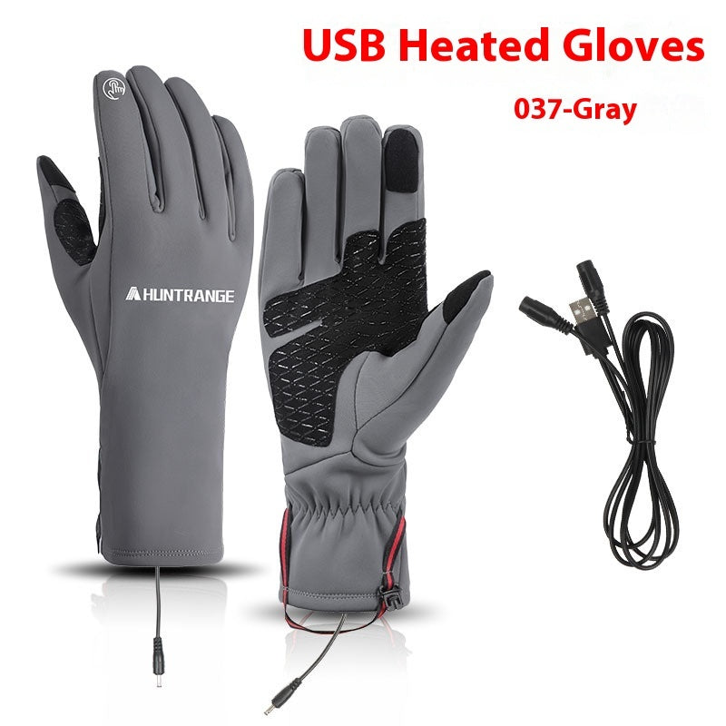 USB Electric Heating Gloves Winter Outdoors Sports Skiing Warm Waterproof Non-slip