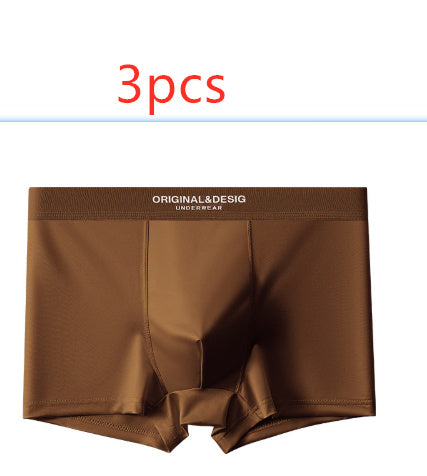 Men's Satin Light Luxury Ice Silk Underwear Summer Breathable Boxers Shorts New Boxers