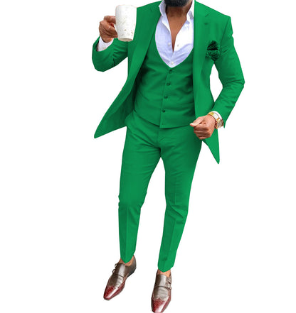 Men's three-piece casual business suit