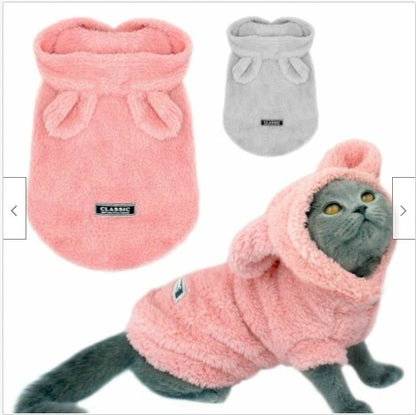 Plush cat clothes