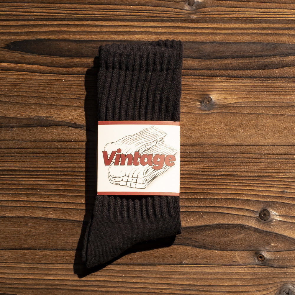 Men's Japanese-style Retro American Long Socks Thick Needle Long Tube
