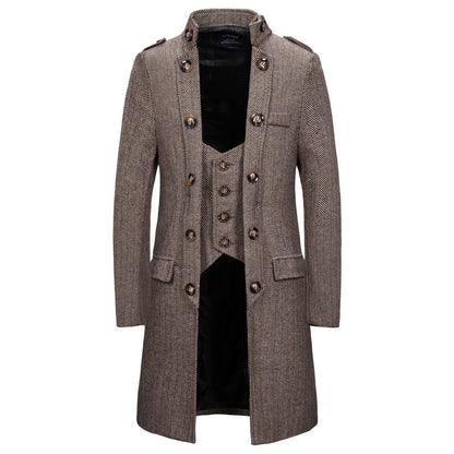Men's Herringbone overcoat, medium European size.