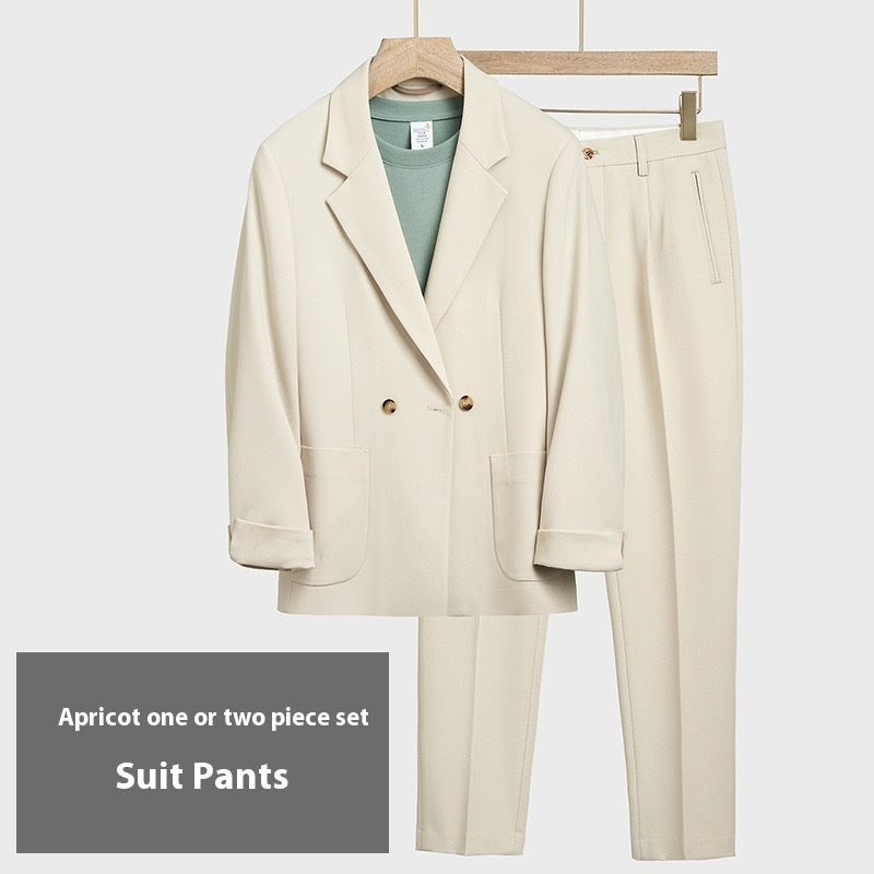 Japanese Style Draped Casual Suit for Men, Loose Fit