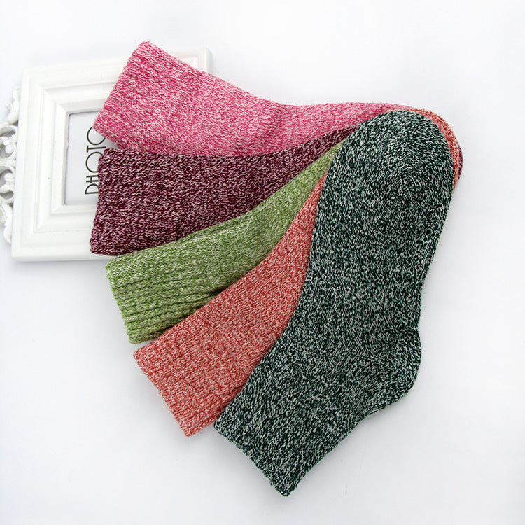 Retro bunny-style wool socks
