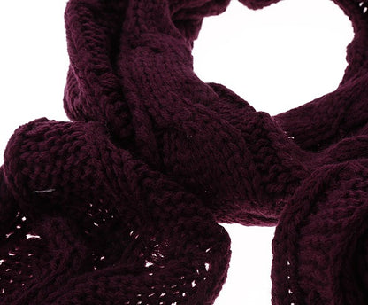 Ladies Woolen Scarf Hat Set Figure 8 Hat Scarf Set
