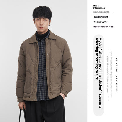 Lightweight Down Men's Coat Wide Jacket