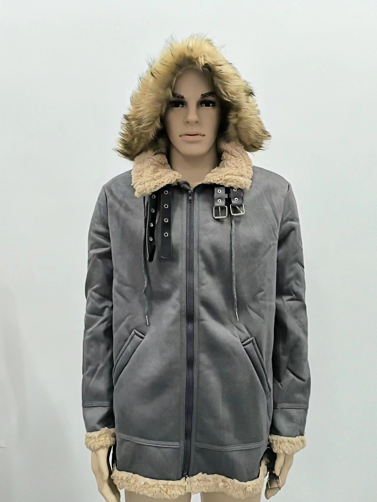 Men's Fur Integrated Padded Jacket New Coat