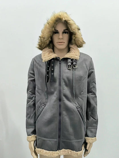 Men's Fur Integrated Padded Jacket New Coat