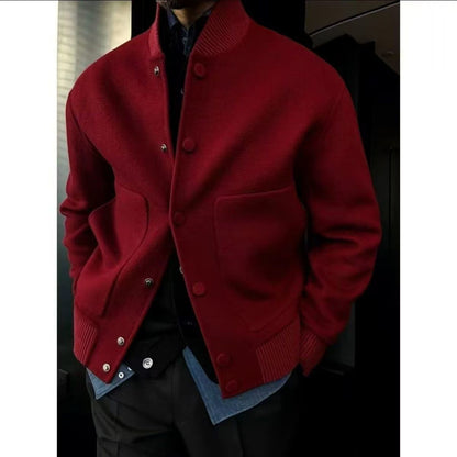 Trendy solid pink coat jacket