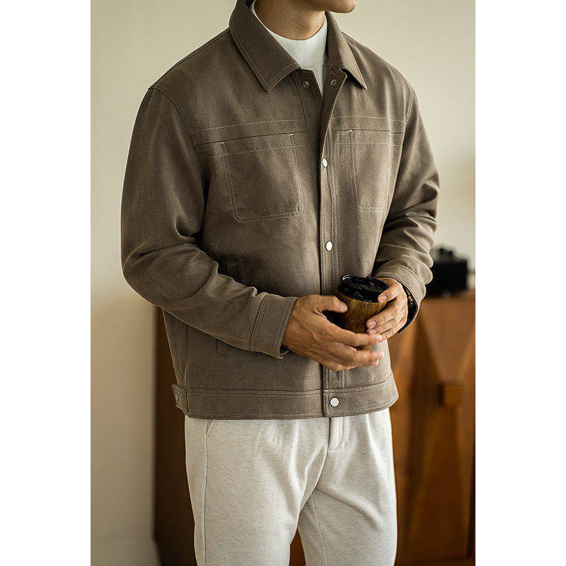 Retro Style Men's New Autumn Clothes Multi-pocket Jacket