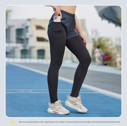 Men's Fitness Elastic Running Pants with Quick Drying