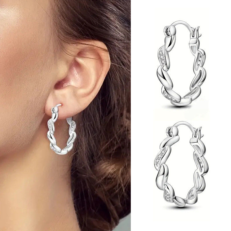 Affordable Luxury Style Fashion Zircon Shiny Geometric Earrings