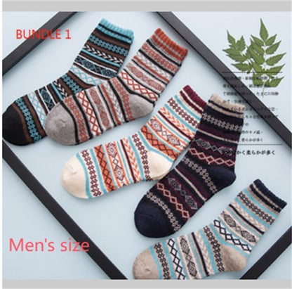 Winter Thick Warm Stripe Woolen Socks Casual Sock Business Socks