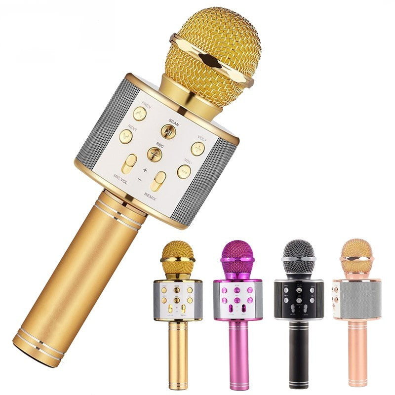 Bluetooth Wireless Microphone Mini Home Ktv For Music Playing Singing Speaker Player