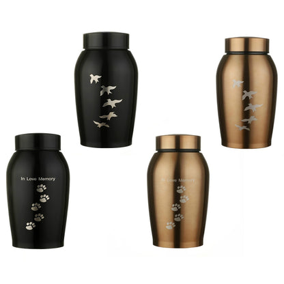 Stainless steel commemorative pet jar