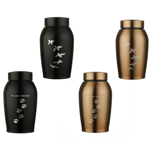 Stainless steel commemorative pet jar