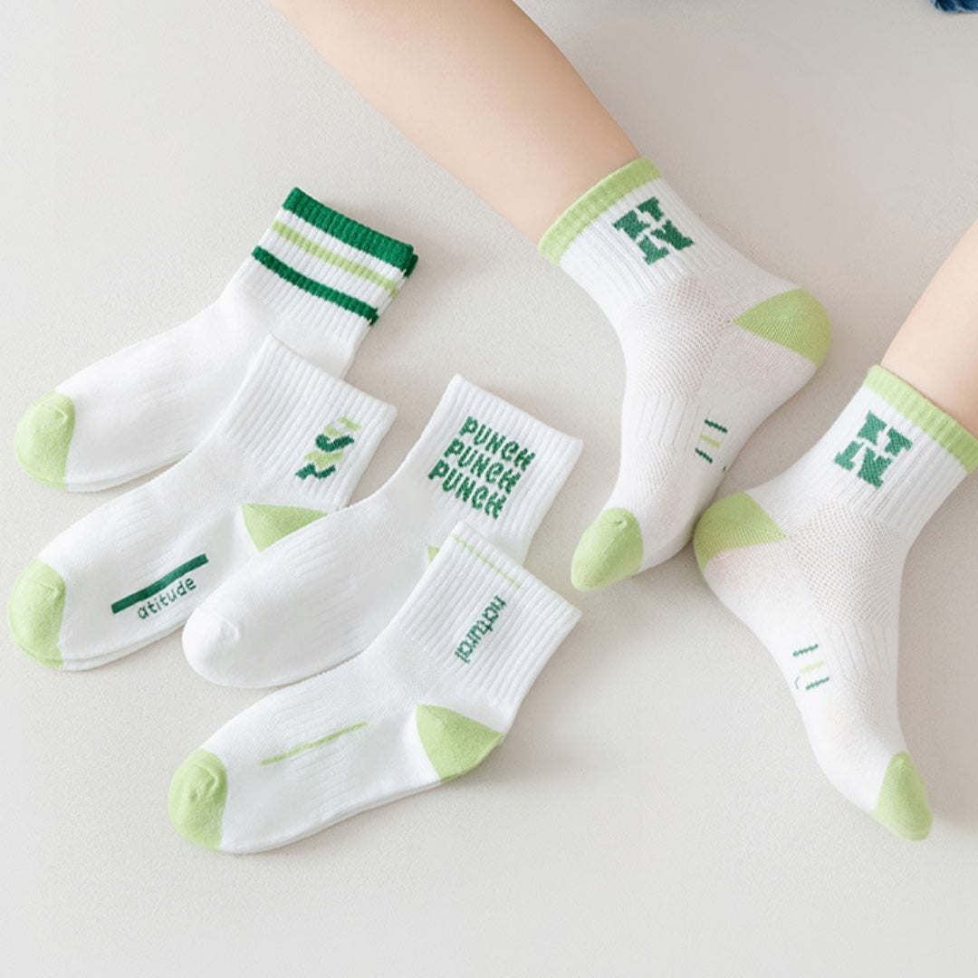 Letter Stripes Boy Sport Stockings