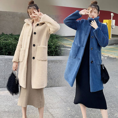 Women's Fur Korean Style Particle Short Coat Overcoat