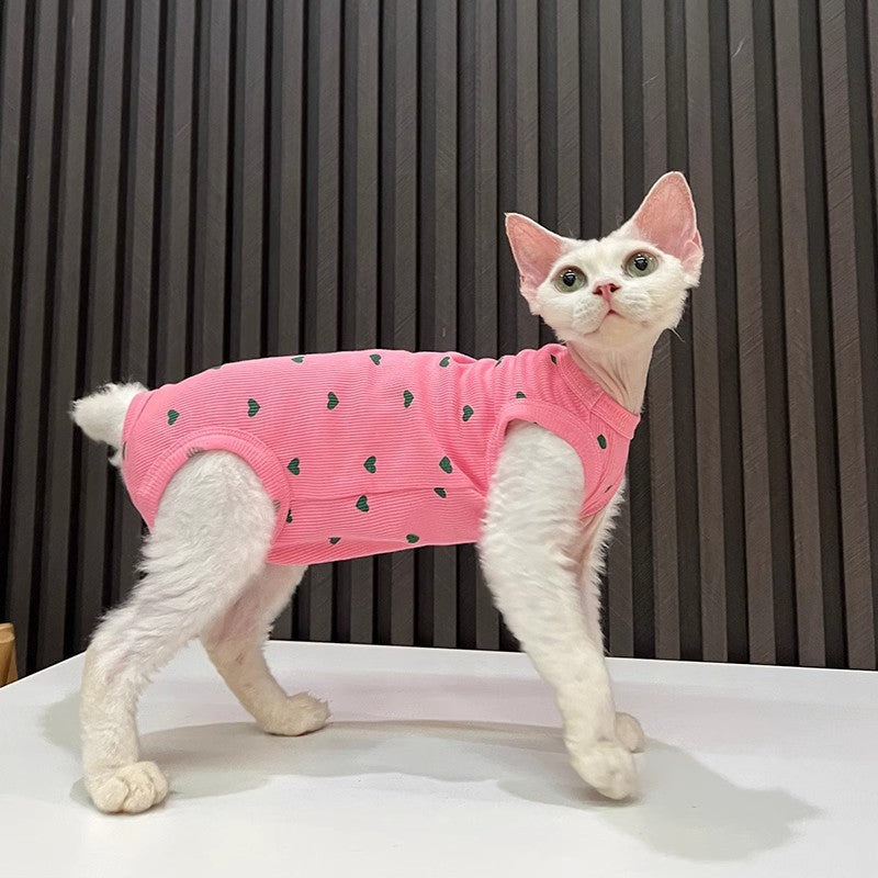 Summer High Elastic Comfortable Bellyband Prevent Catching Cold Air Conditioning Four-legged Pet Clothing Vest