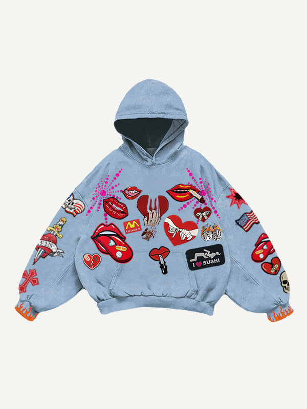 Fashion Casual Printed Polyester Sweater